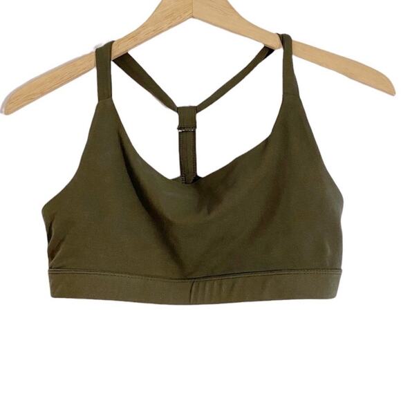 Rae Mode Medium Green Strappy Sports Bra - Picture 3 of 8